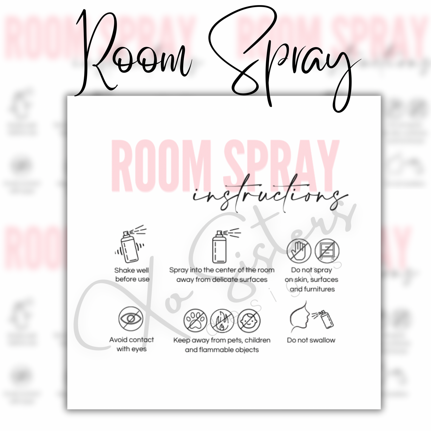 Room Spray Labels